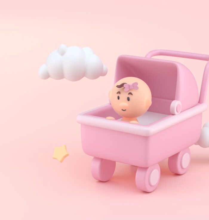 Bambino nella carrozzina