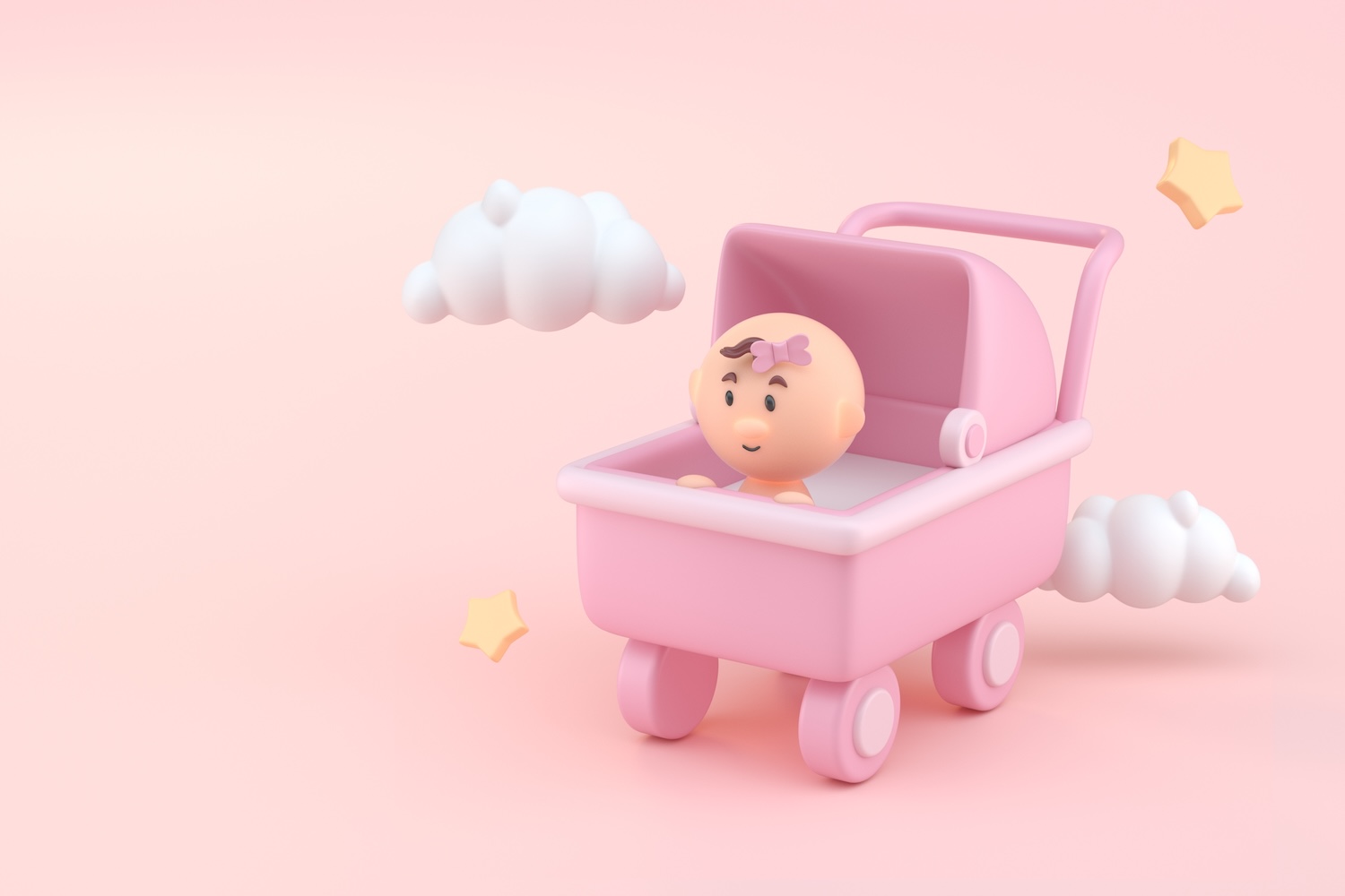 Bambino nella carrozzina